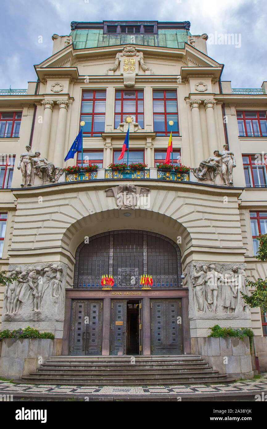 Building of the Prague City Hall Stock Photo - Alamy