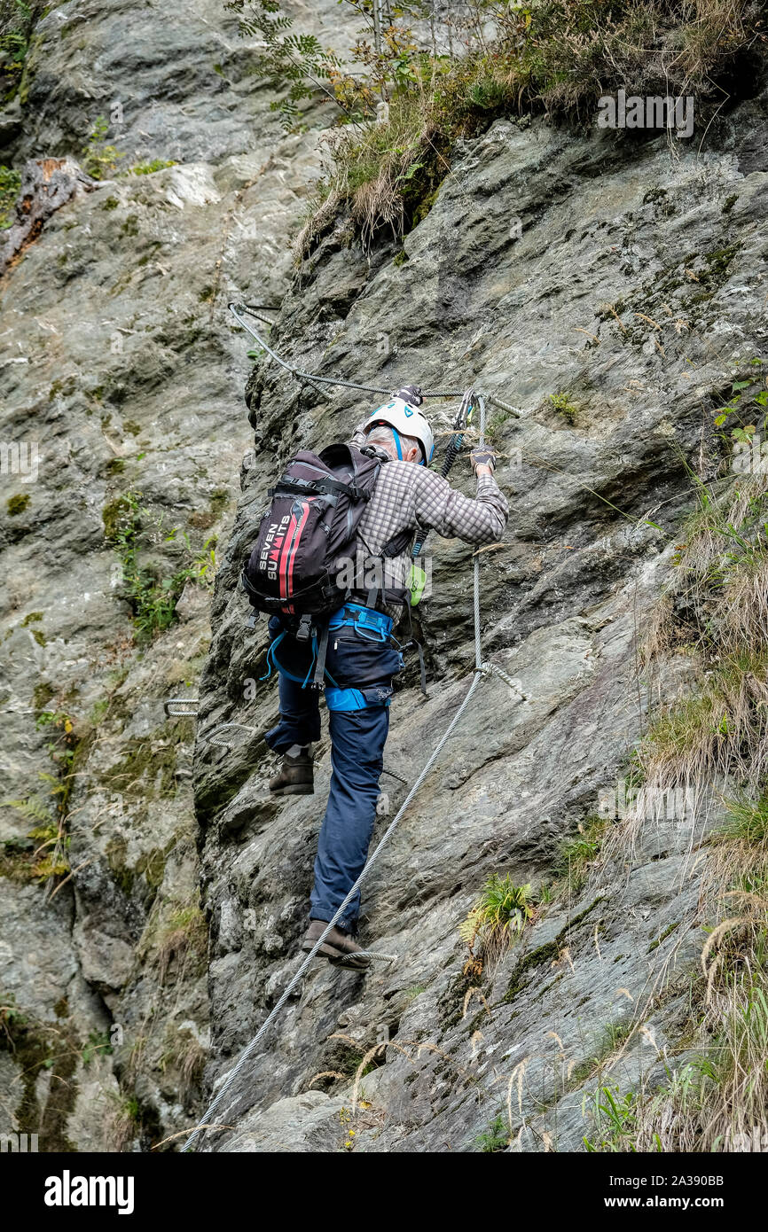 Via Ferrata Talbach, Austria Stock Photo