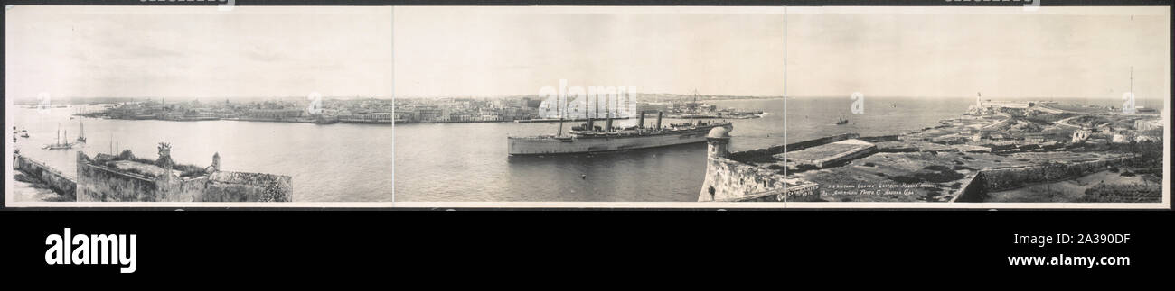 S.S. Victorio Louise [sic] entering Havana Harbour; Stock Photo