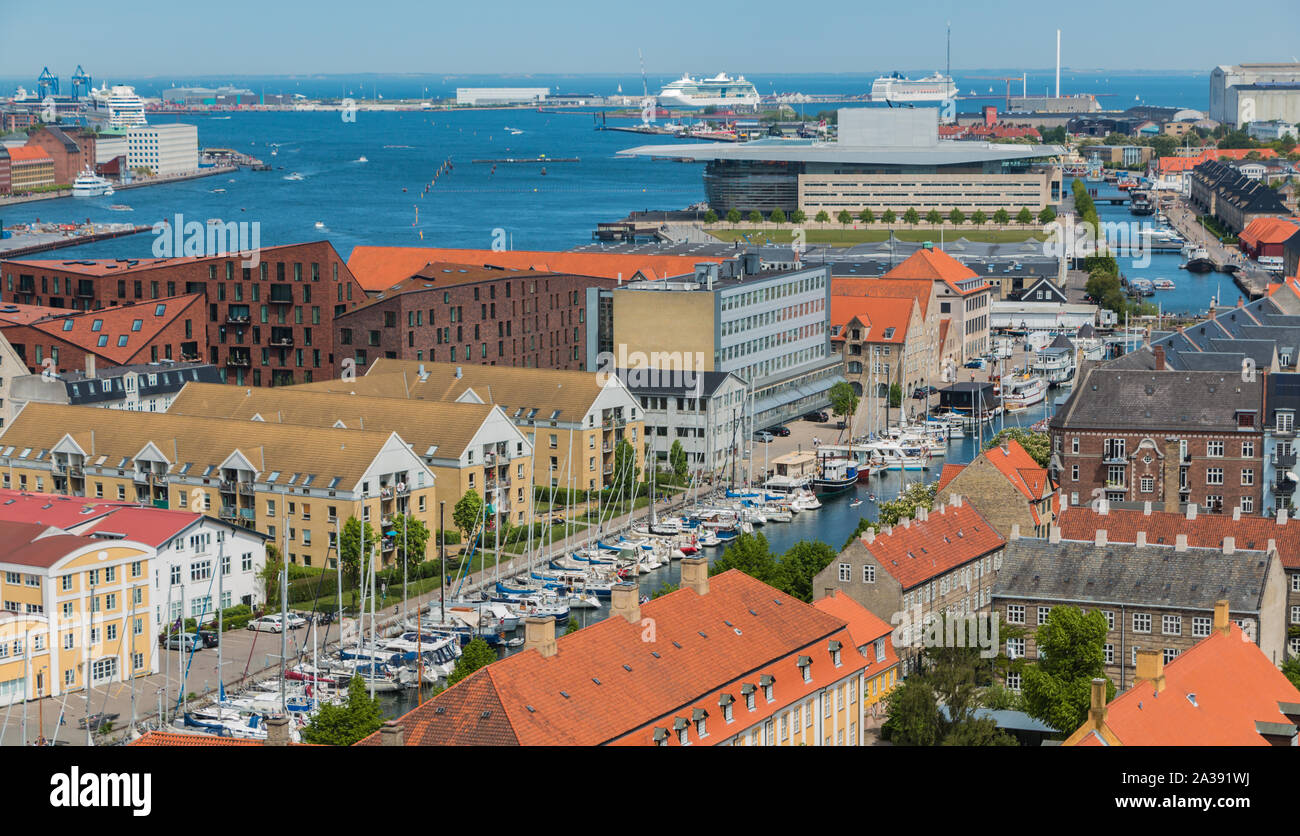 A picture of the Christianshavn district (Copenhagen). Stock Photo