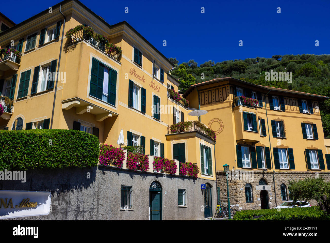 Portofino, Italy September 17, 2019 view of the Piccolo Hotel Stock Photo Alamy