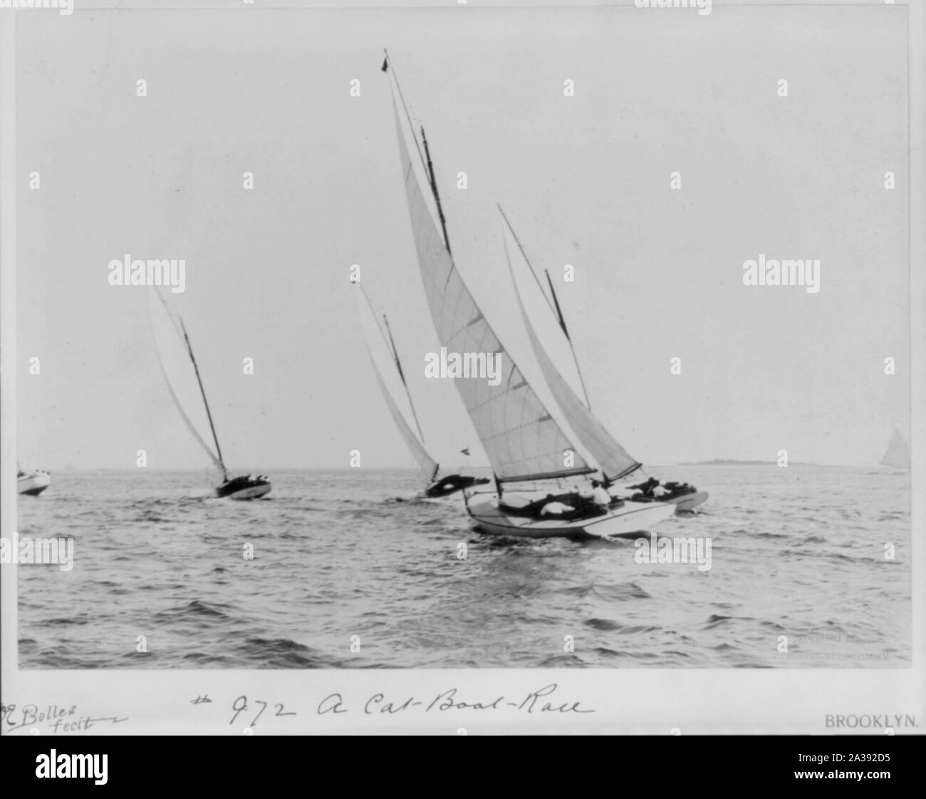 Sailing boat race Black and White Stock Photos & Images Alamy