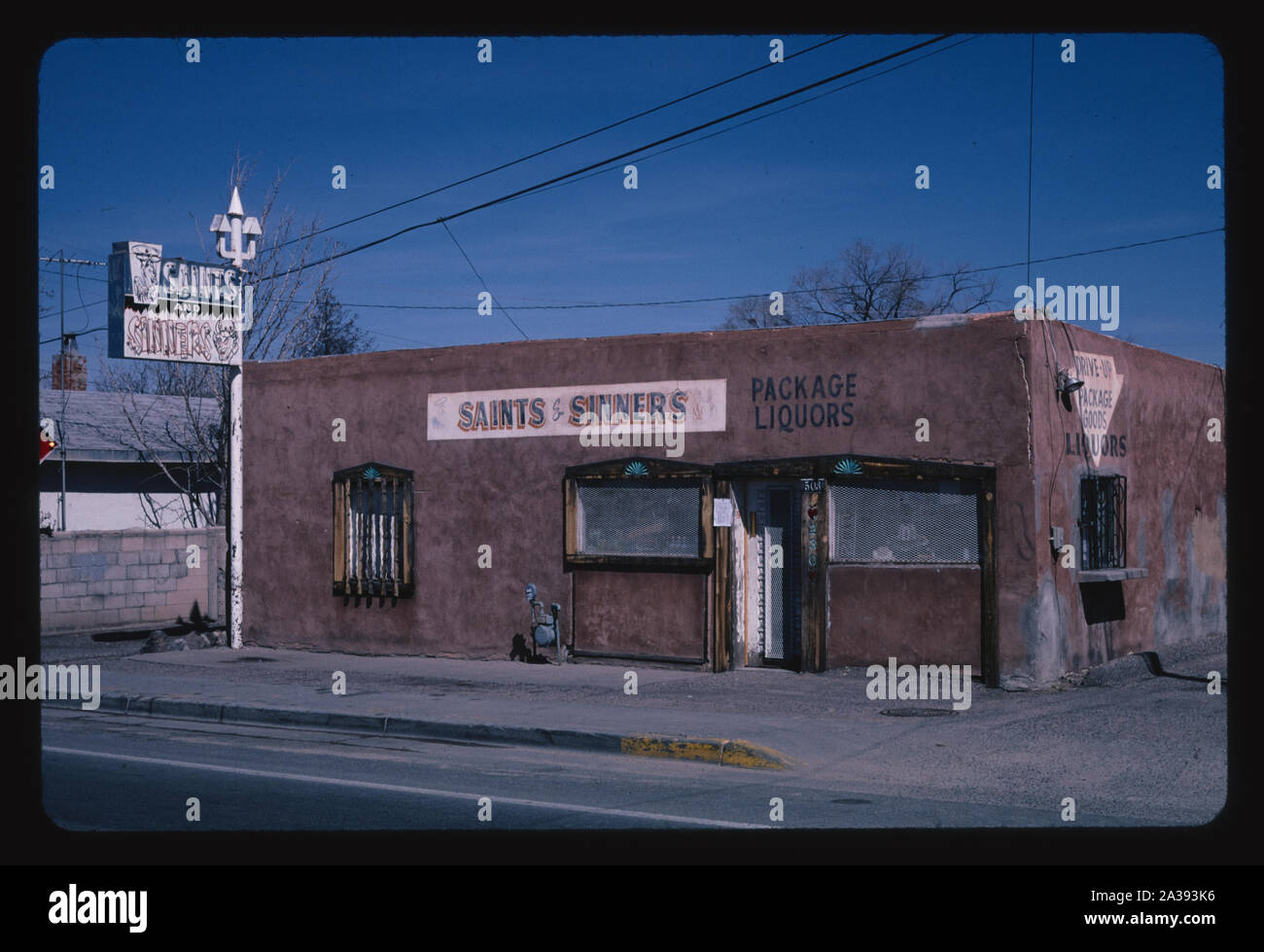 Saints & Sinners Liquor Store, Espanola, New Mexico Stock Photo Alamy