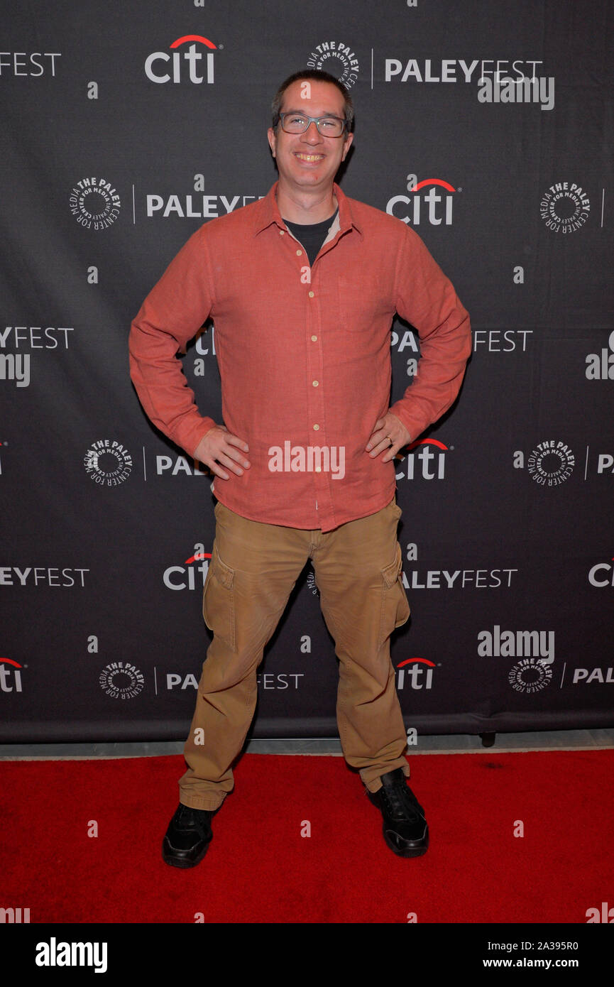 NEW YORK, NY - OCTOBER 05: Matthew Senreich attends 'Robot Chicken' during PaleyFest New York 2019 at The Paley Center for Media on October 05, 2019 i Stock Photo