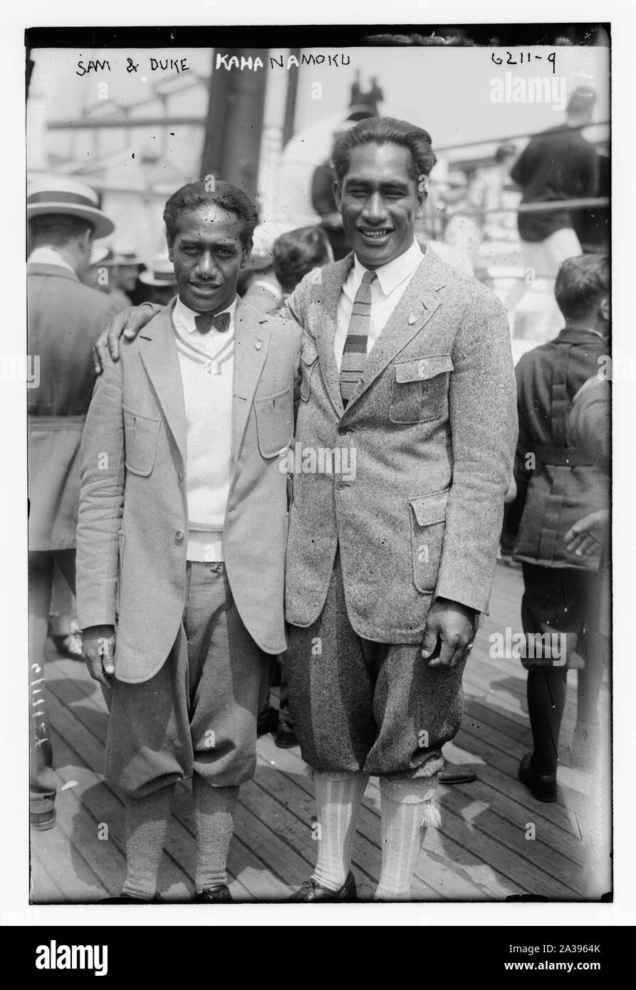 Sam & Duke Kahanamoku Stock Photo