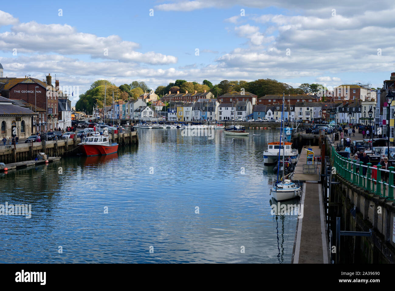 Weymouth Harbour view from Weymouth Town Bridge Stock Photo Alamy