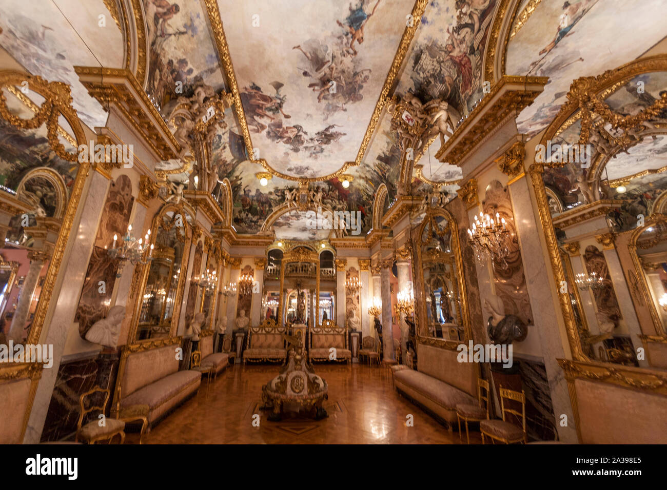 The ballroom, Museo Cerralbo, Madrid, Spain Stock Photo