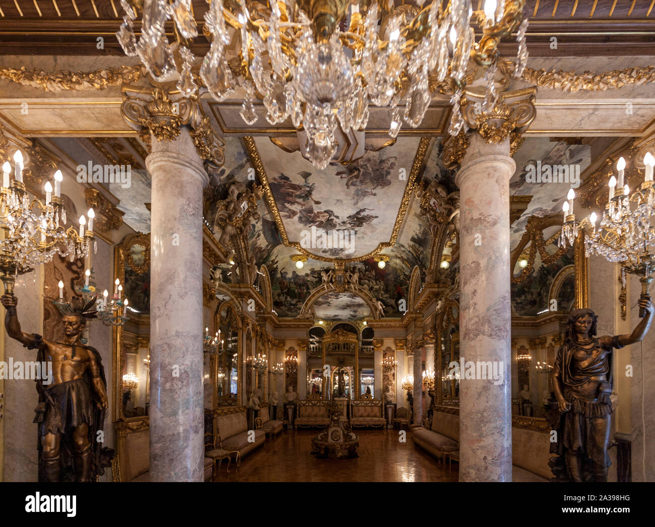 The ballroom, Museo Cerralbo, Madrid, Spain Stock Photo