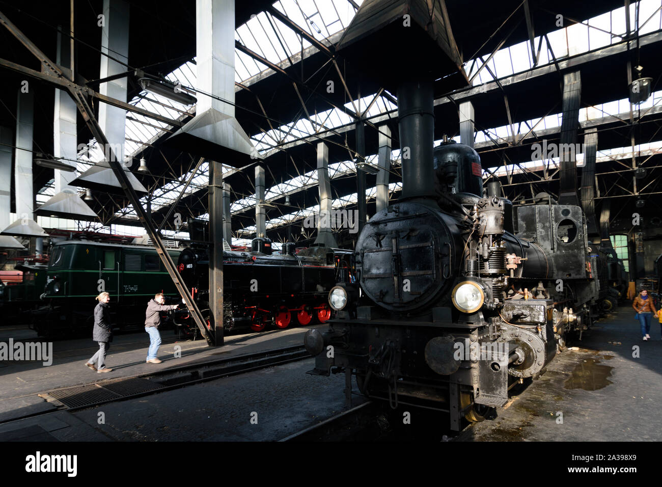 Strasshof an der Nordbahn: railway museum „Das Heizhaus“, steam ...