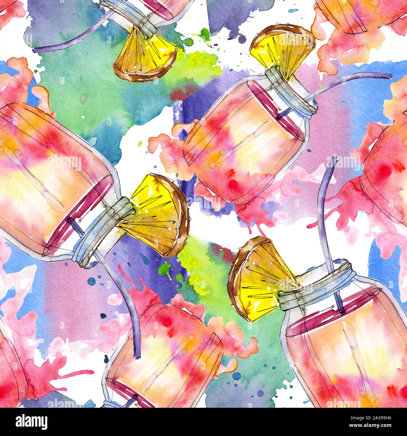 Alcoholic bar party cocktail drink. Watercolor background illustration ...
