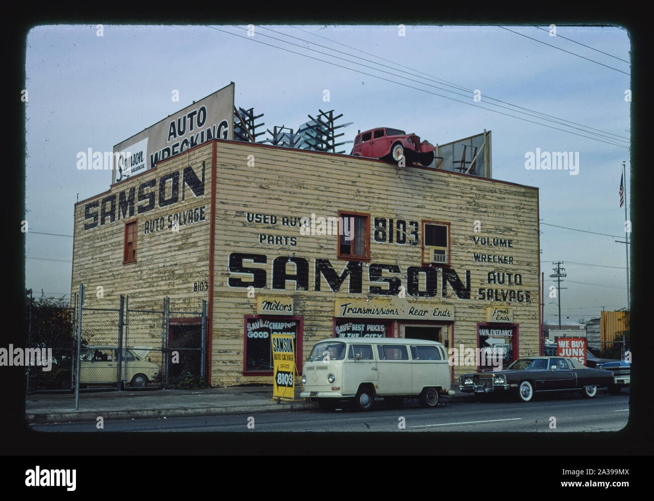 Samson Auto Salvage, 8103 S. Alameda, Los Angeles, California Stock Photo