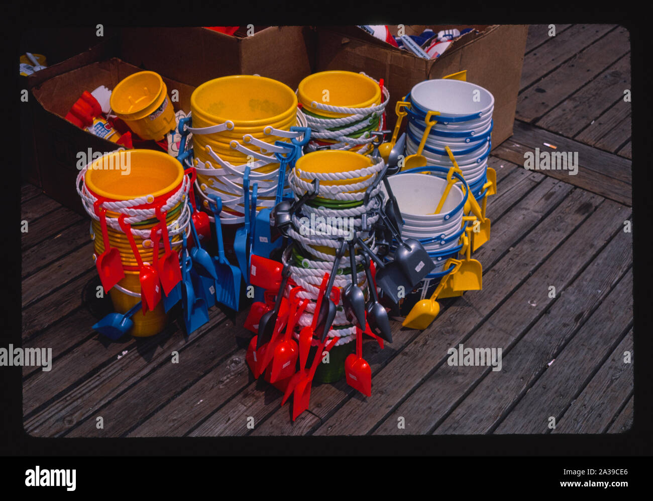 Sand pails, Seaside Heights, New Jersey Stock Photo