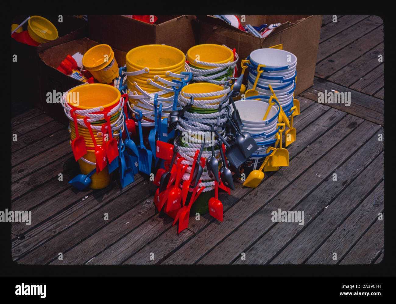 Sand pails, Seaside Heights, New Jersey Stock Photo