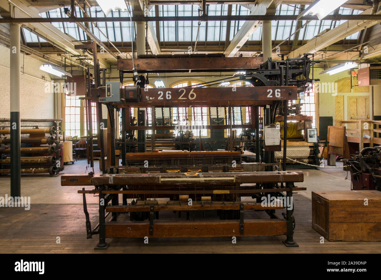 Manchester History Center in the former Cheney Brothers Machine Shop CT Stock Photo