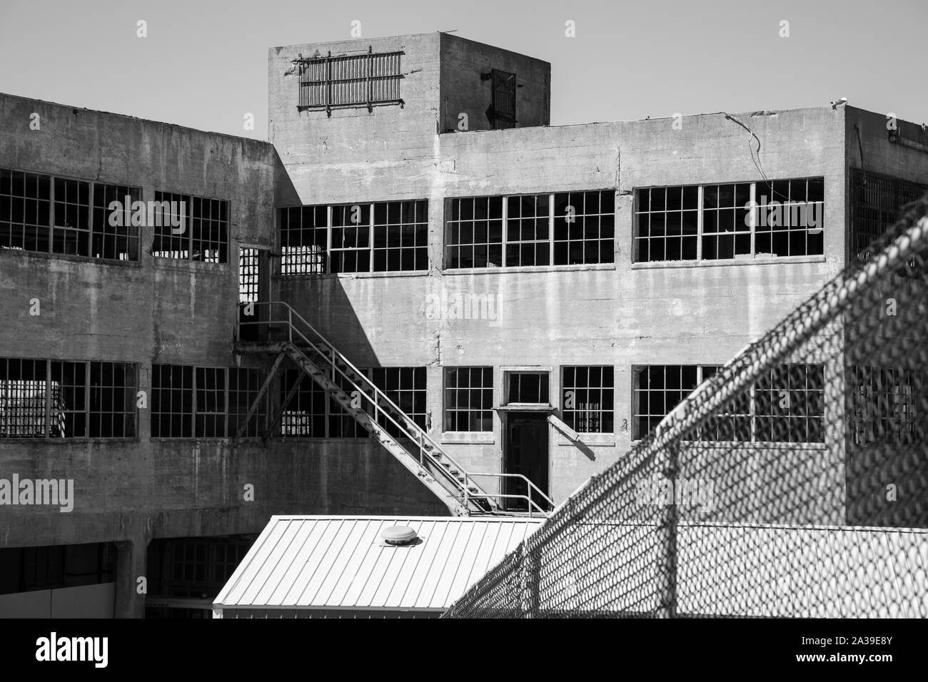 Details of Alcatraz prison Stock Photo