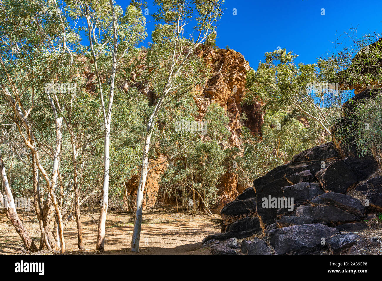 Emily Gap in the East MacDonnell Ranges, Northern Territory, Australia Stock Photo