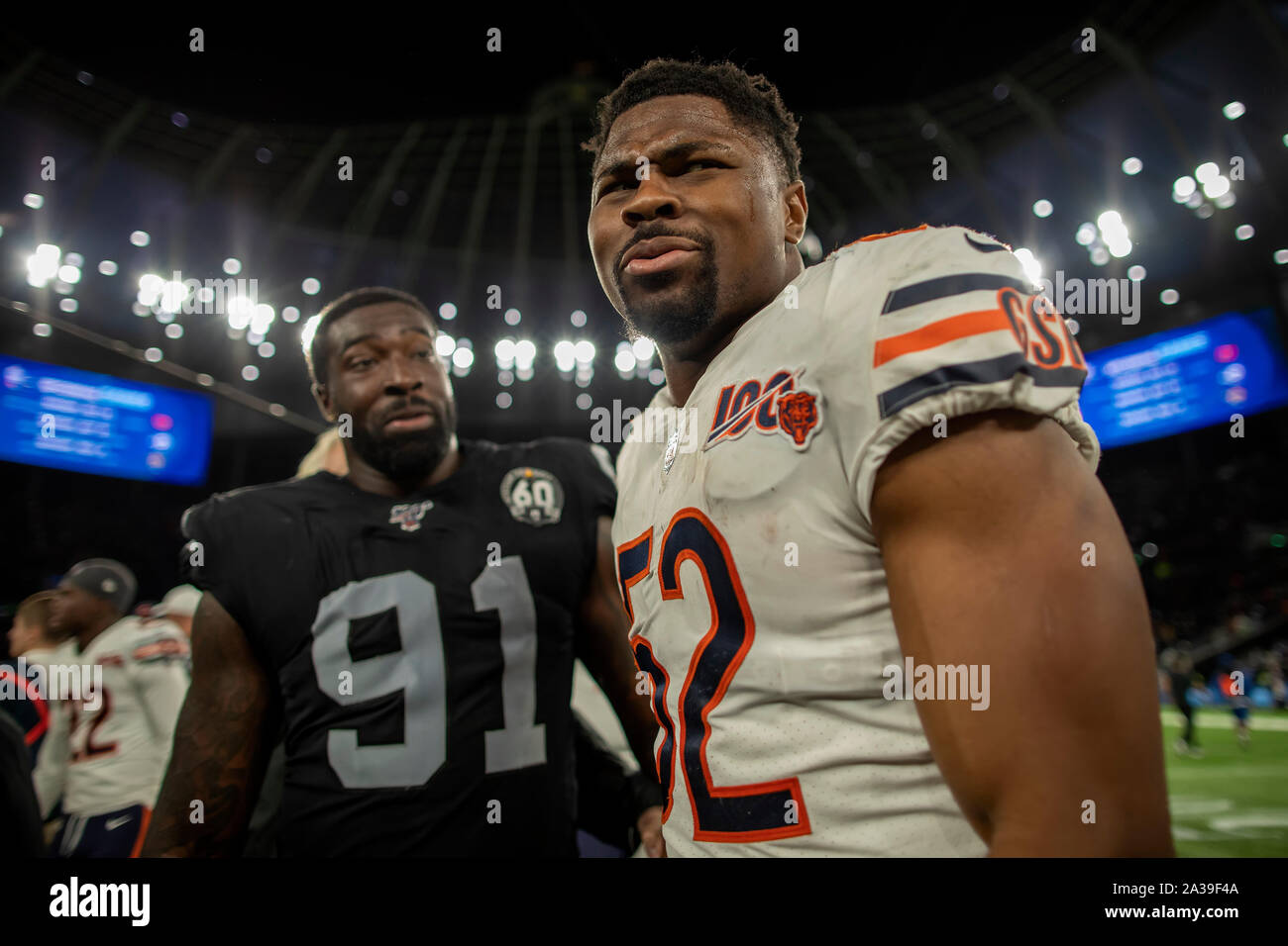 NFL news: Chicago Bears' Khalil Mack set for reunion with Oakland Raiders  as London Games get started at Tottenham Hotspur Stadium