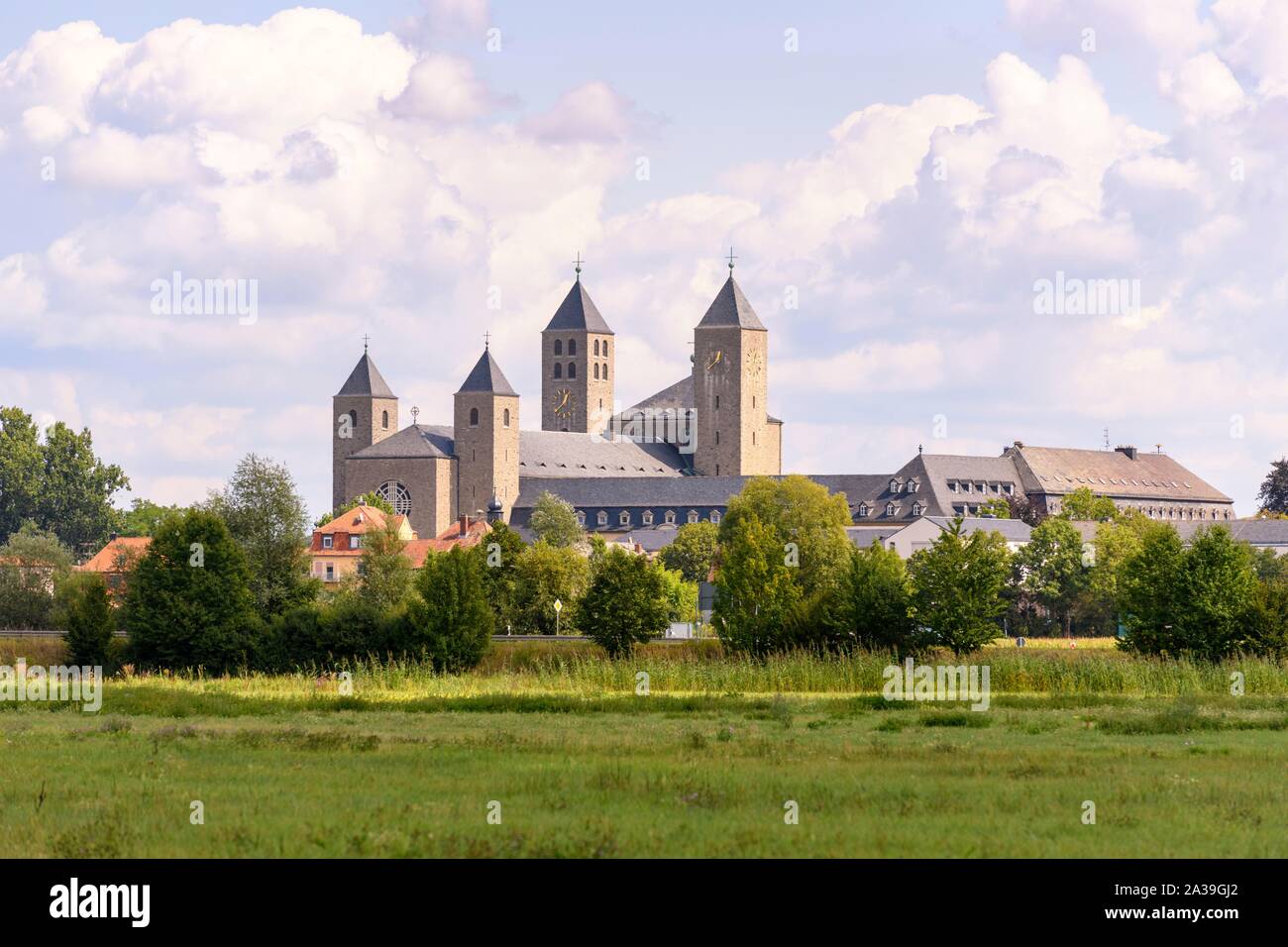 Benedictine Abbey Munsterschwarzach in Schwarzach, Lower Franconia, Bavaria, Germany Stock Photo