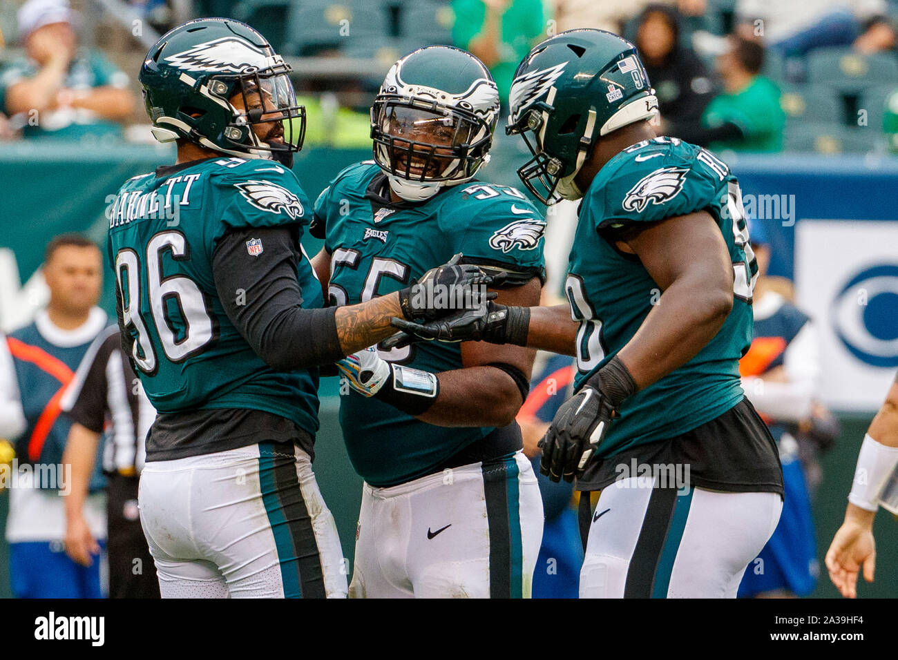 Philadelphia Eagles' Derek Barnett (96) celebrates after