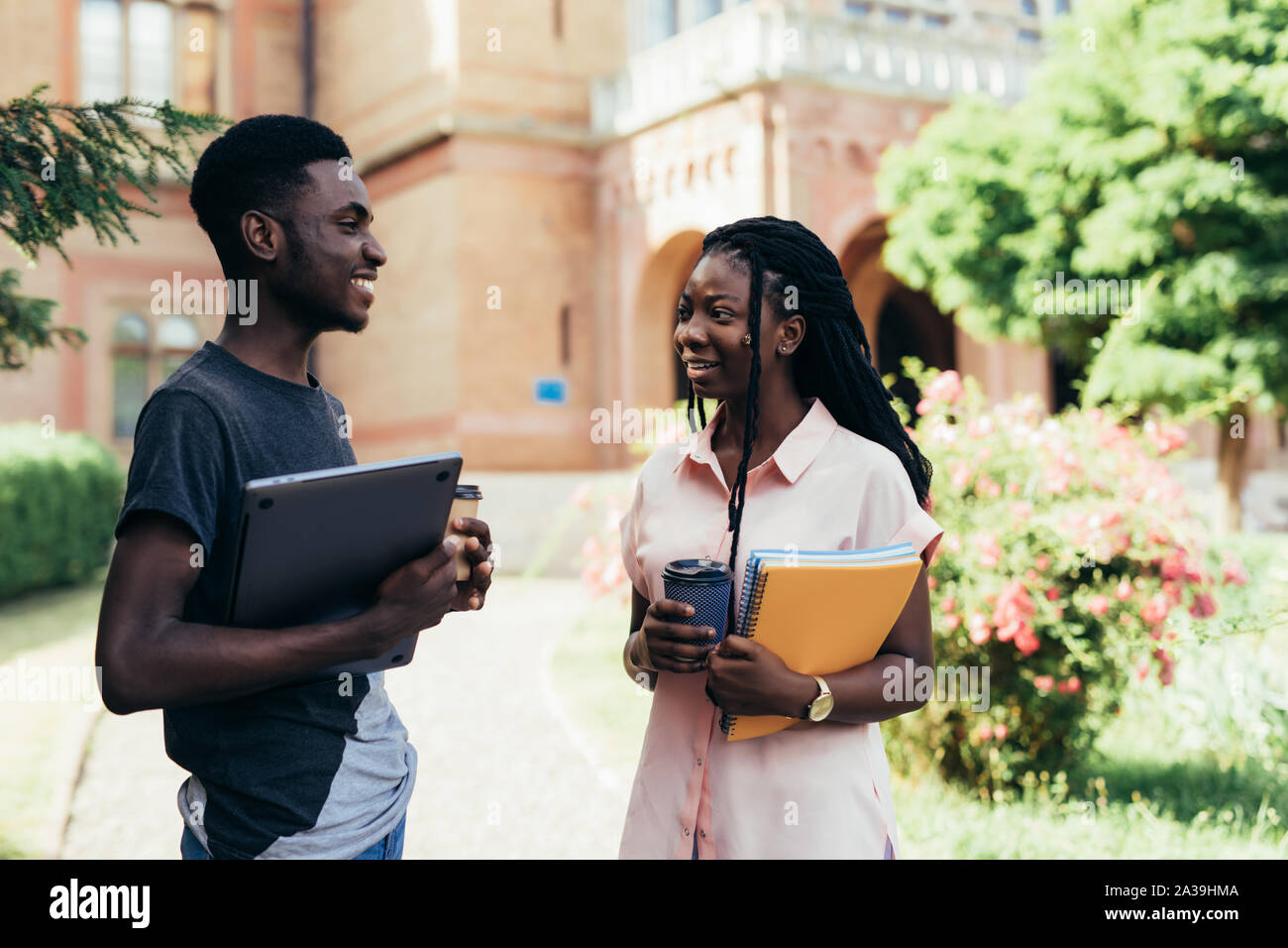 Two students talking other hi-res stock photography and images - Alamy