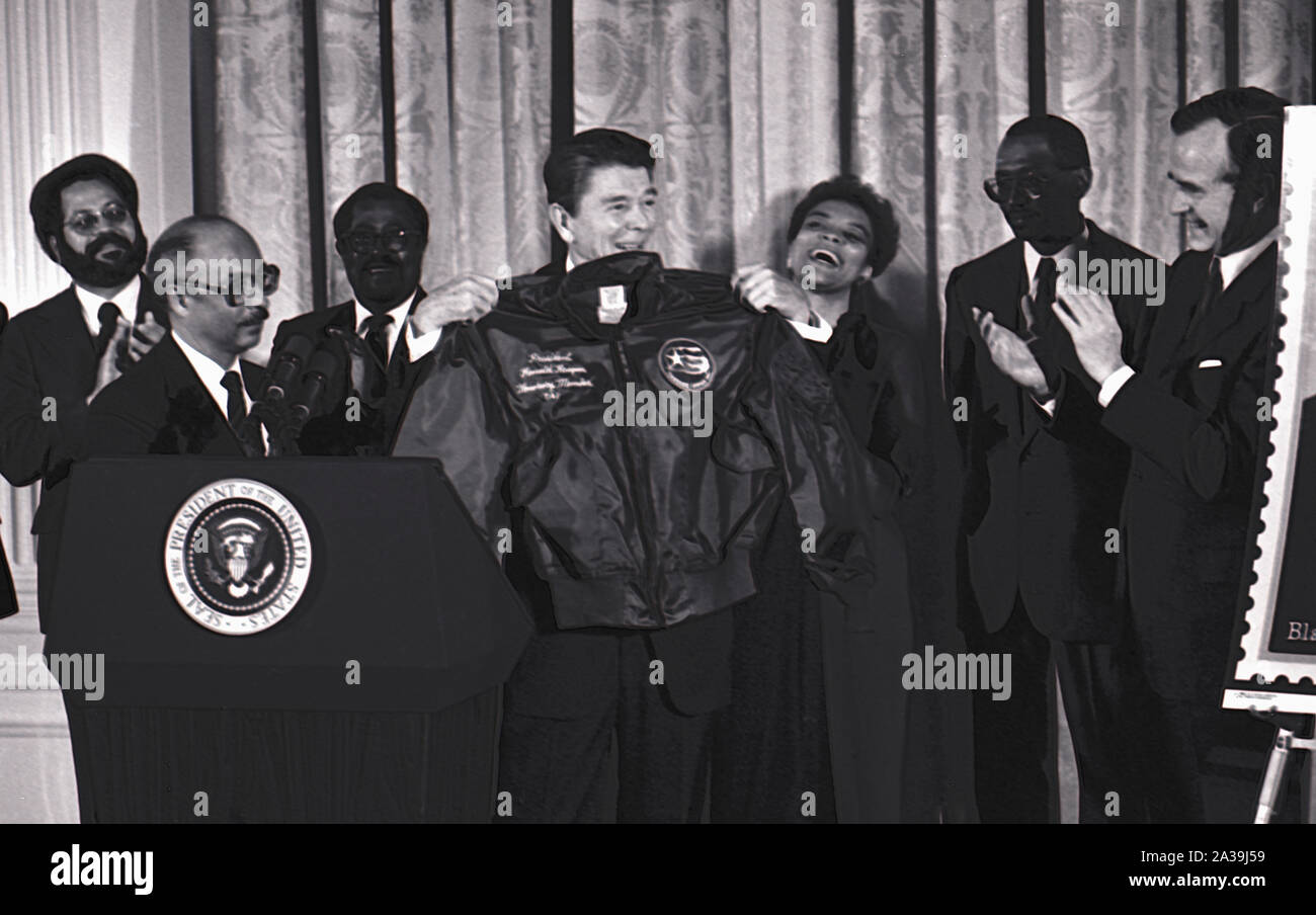 Washington DC., USA, February 2, 1984 President Ronald Reagan is