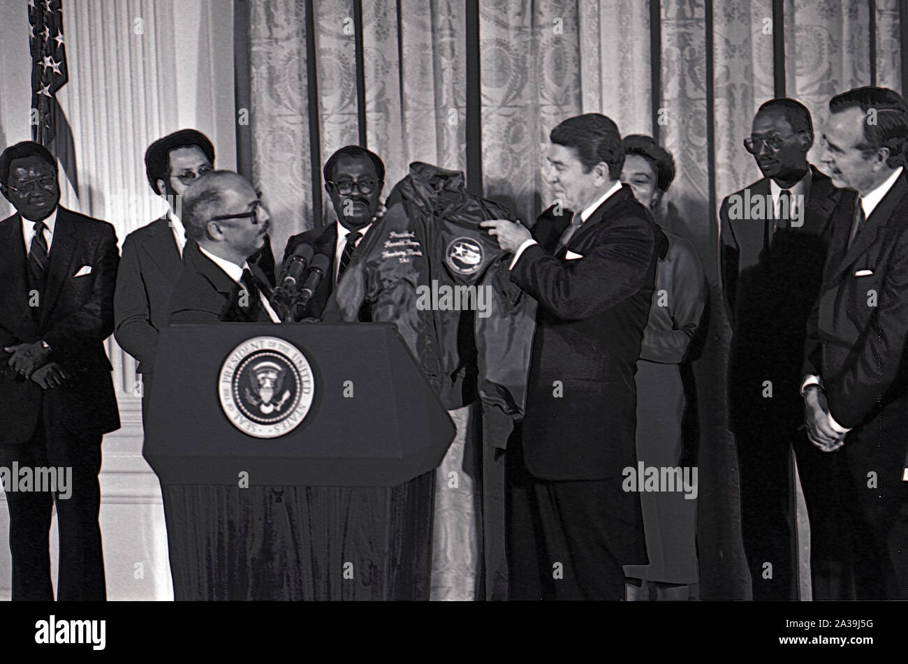 Washington DC., USA, February 2, 1984 President Ronald Reagan is