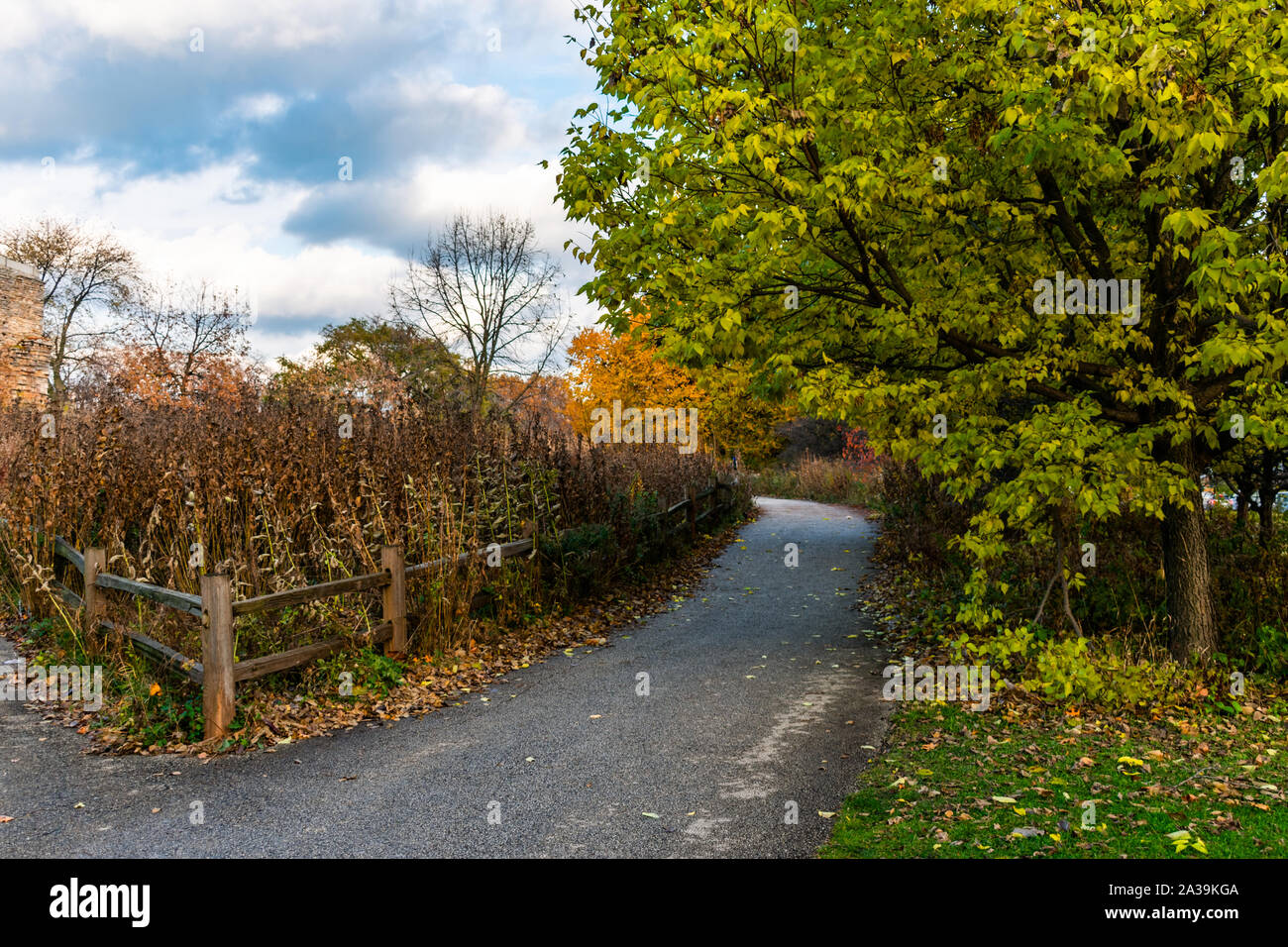 Rustic fence and trail hi-res stock photography and images - Alamy