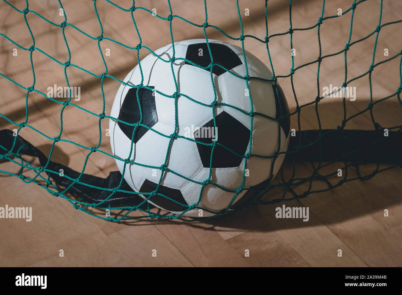 Football Futsal Ball Goal And Floor Indoor Soccer Sports Hall Sport Futsal Background Indoor Soccer Winter League Stock Photo Alamy