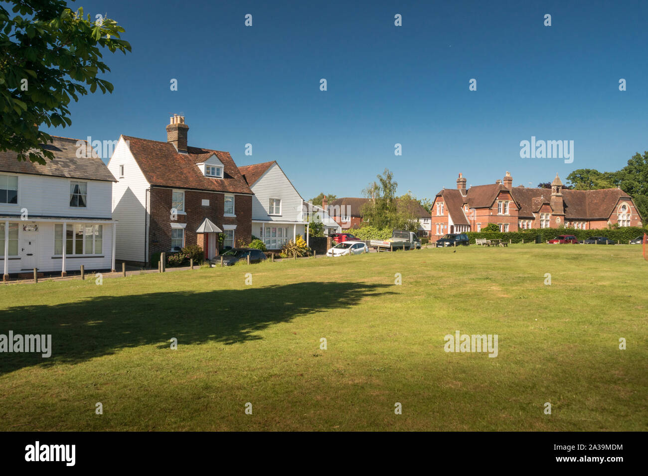 Houses on the moor in the ancient village of Hawkhurst, Kent, UK Stock
