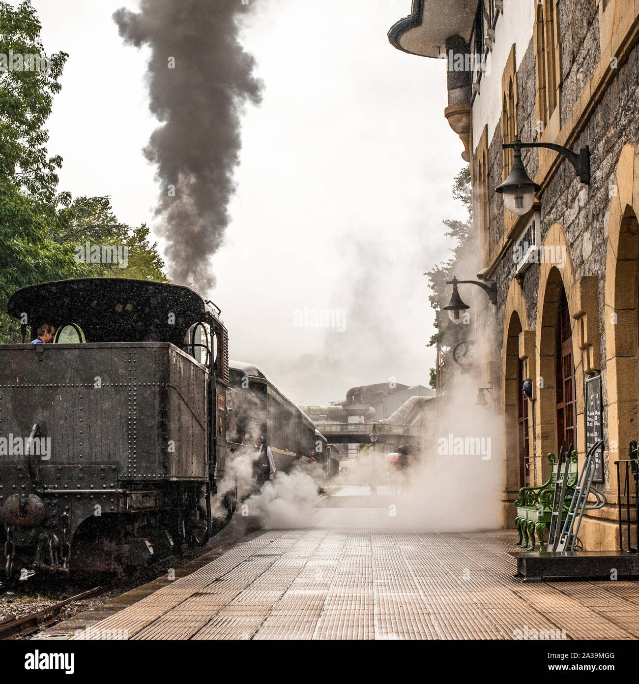 Black Retro Steam Train Railway Museum Stock Photo 2323363467