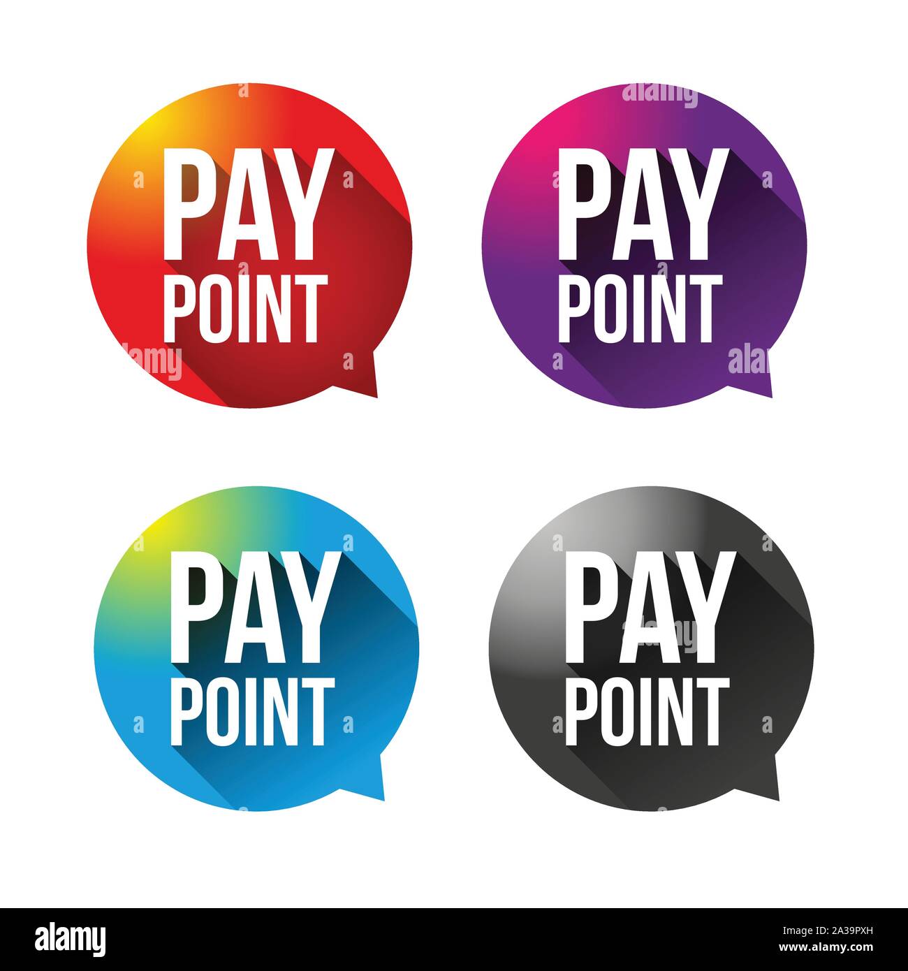 Pay Point sign label Stock Vector