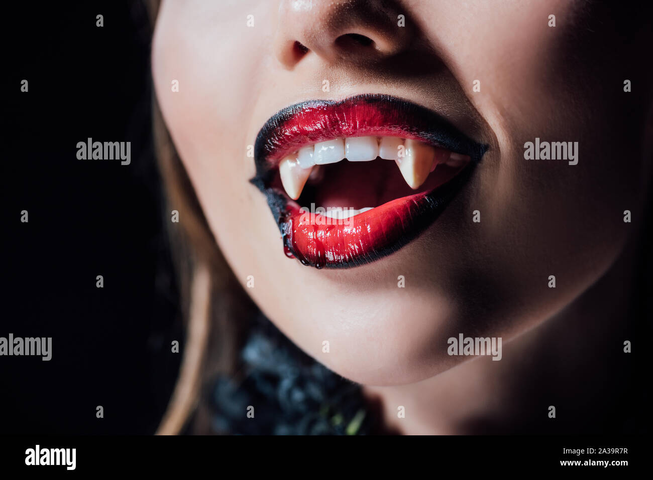 Child vampire teeth hi-res stock photography and images - Alamy
