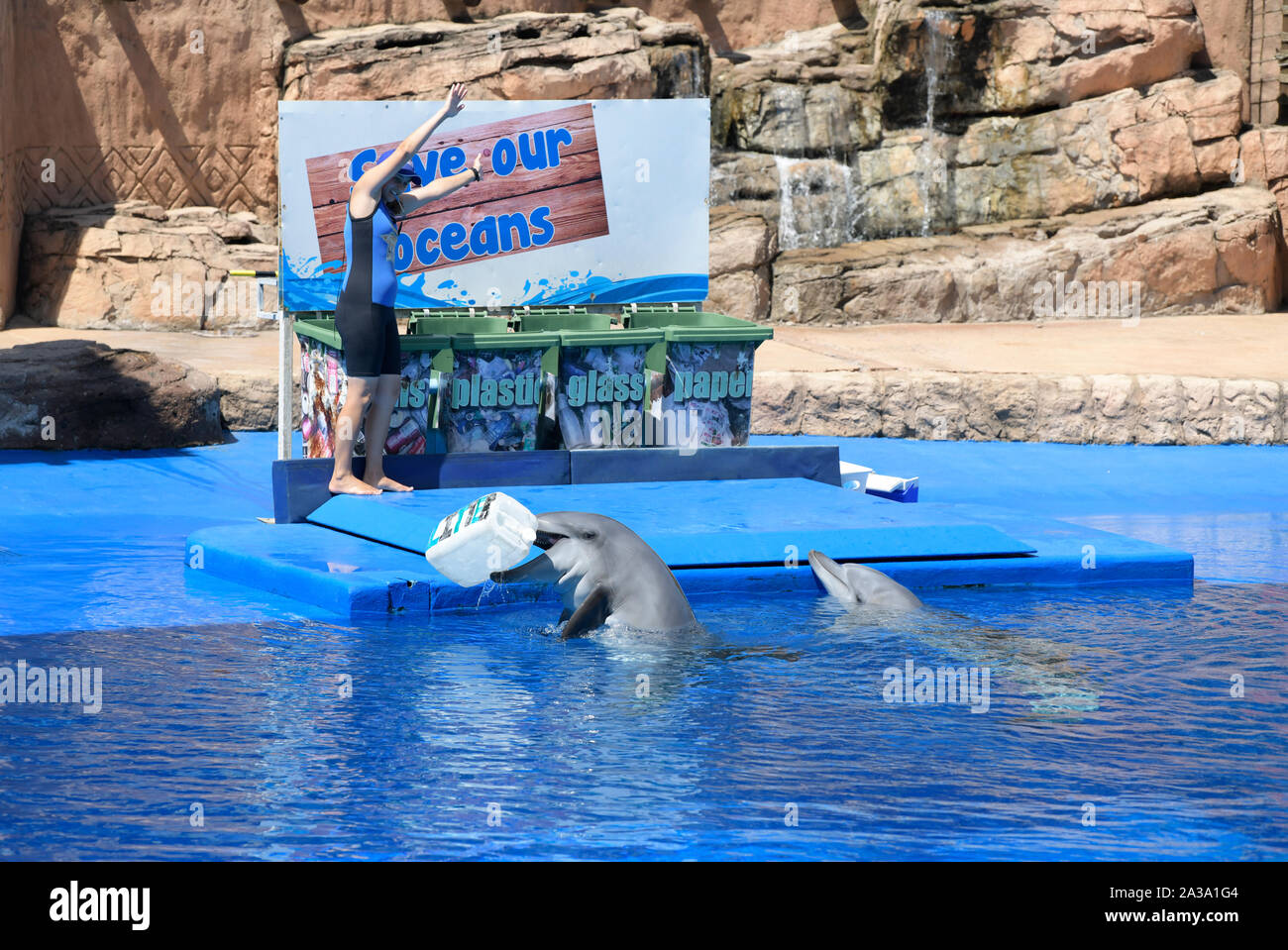 Durban, South Africa, Ushaka Marine World, plastic pollution