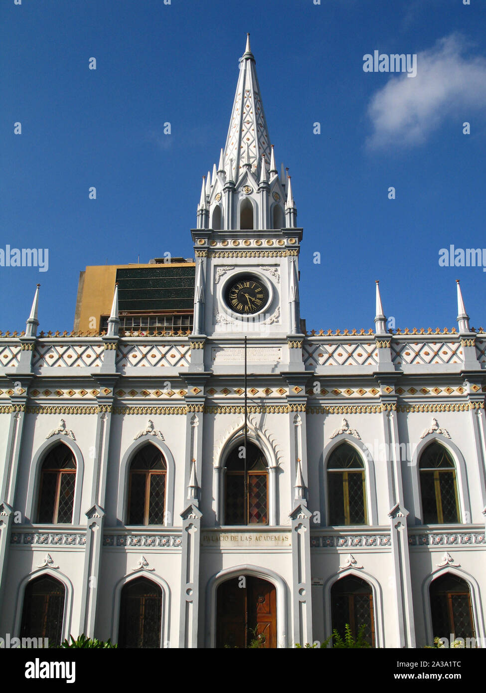 Palace of the Academies neo gothic building in downtown Caracas historic centre Venezuela former central university Stock Photo