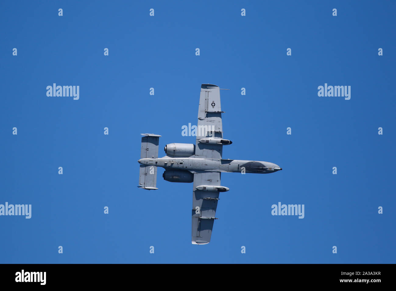 The US Air Force A-10C Thunderbolt II 'Warthog' Performing at The Great Pacific Airshow Huntington Beach California USA the largest airshow in the USA Stock Photo