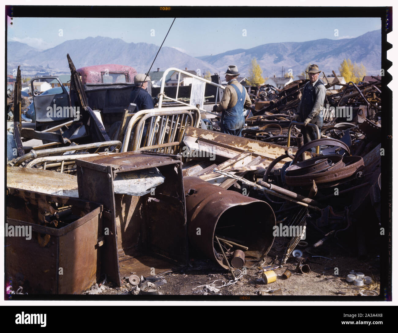 Scrap and salvage depot, Butte, Montana Stock Photo Alamy