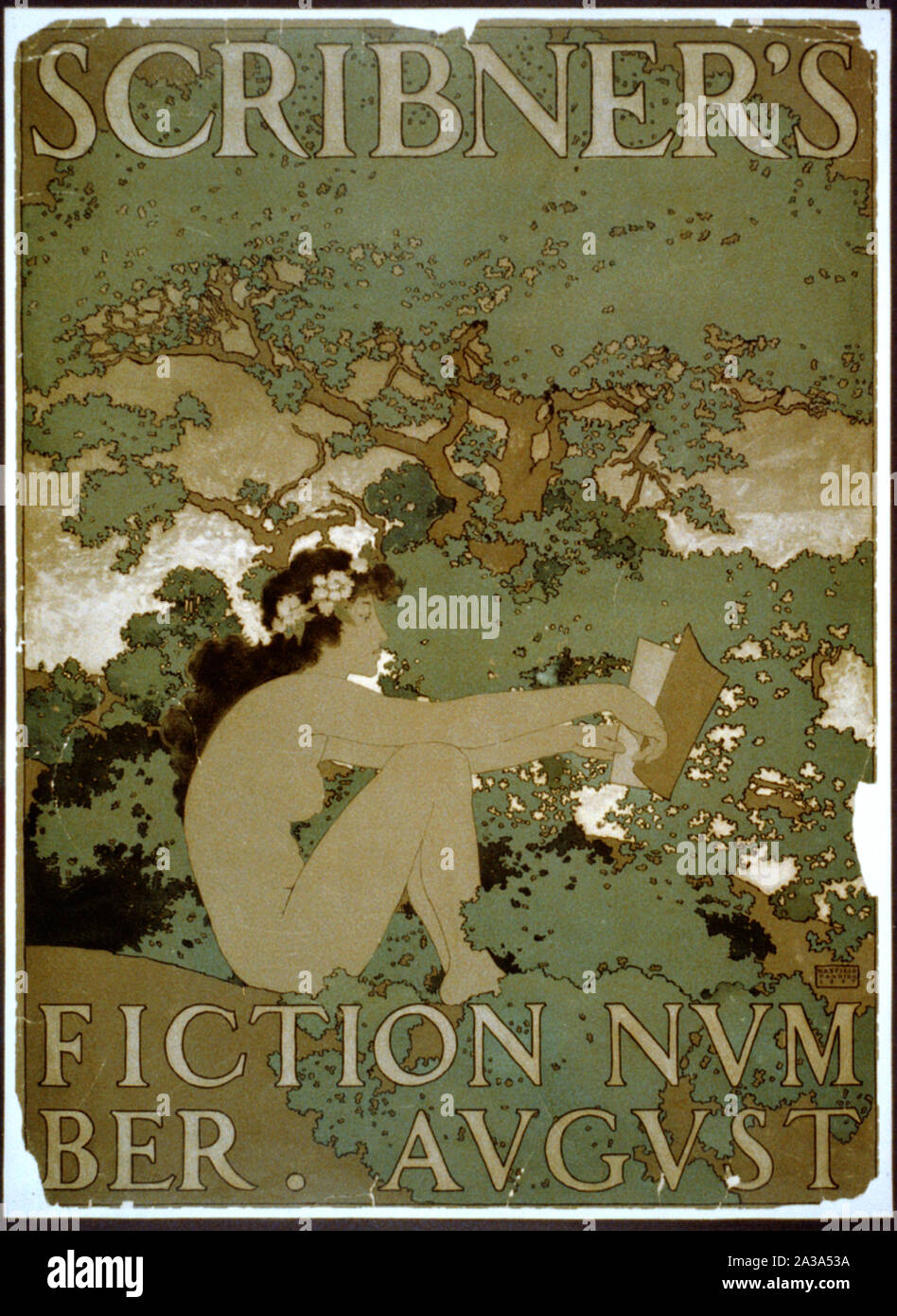 Scribner's fiction number, August / Maxfield Parrish 1897. Stock Photo