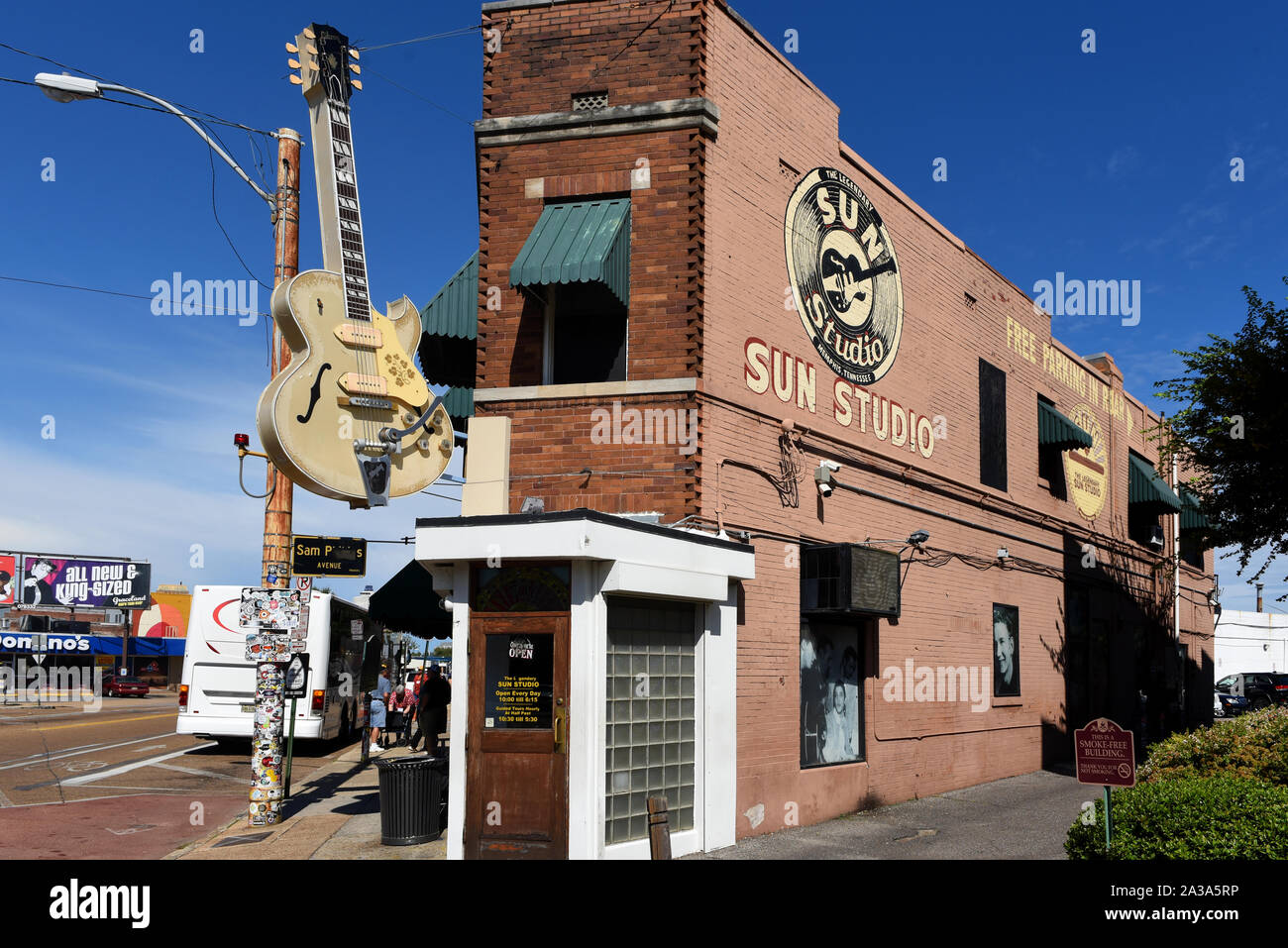 Memphis, TN, USA - September 24, 2019:  The legendary Sun Studio on Union Avenue has been called the birthplace of Rock and Roll. Owner Sam Phillips r Stock Photo