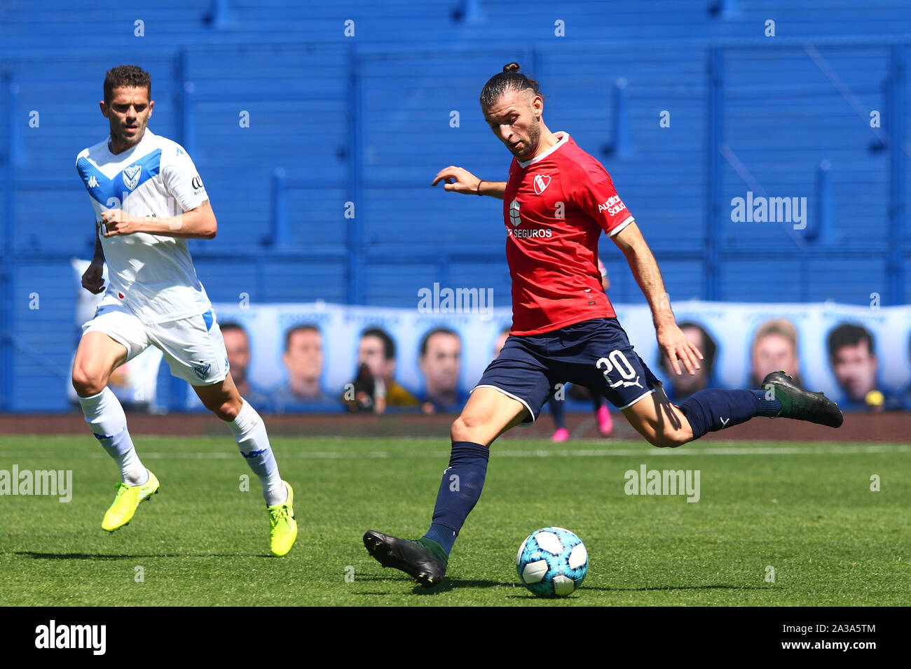 BUENOS AIRES, 06.10.2019: Gaston Silva during the match between Velez Sarsfield and Independiente at José Amalfitani Stadium in Buenos Aires, Argentin Stock Photo