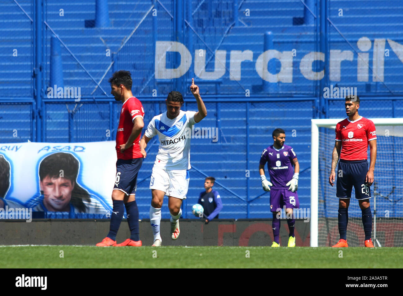 BUENOS AIRES, 06.10.2019: Maxi Romero during the match between Velez Sarsfield and Independiente at José Amalfitani Stadium in Buenos Aires, Argentina Stock Photo