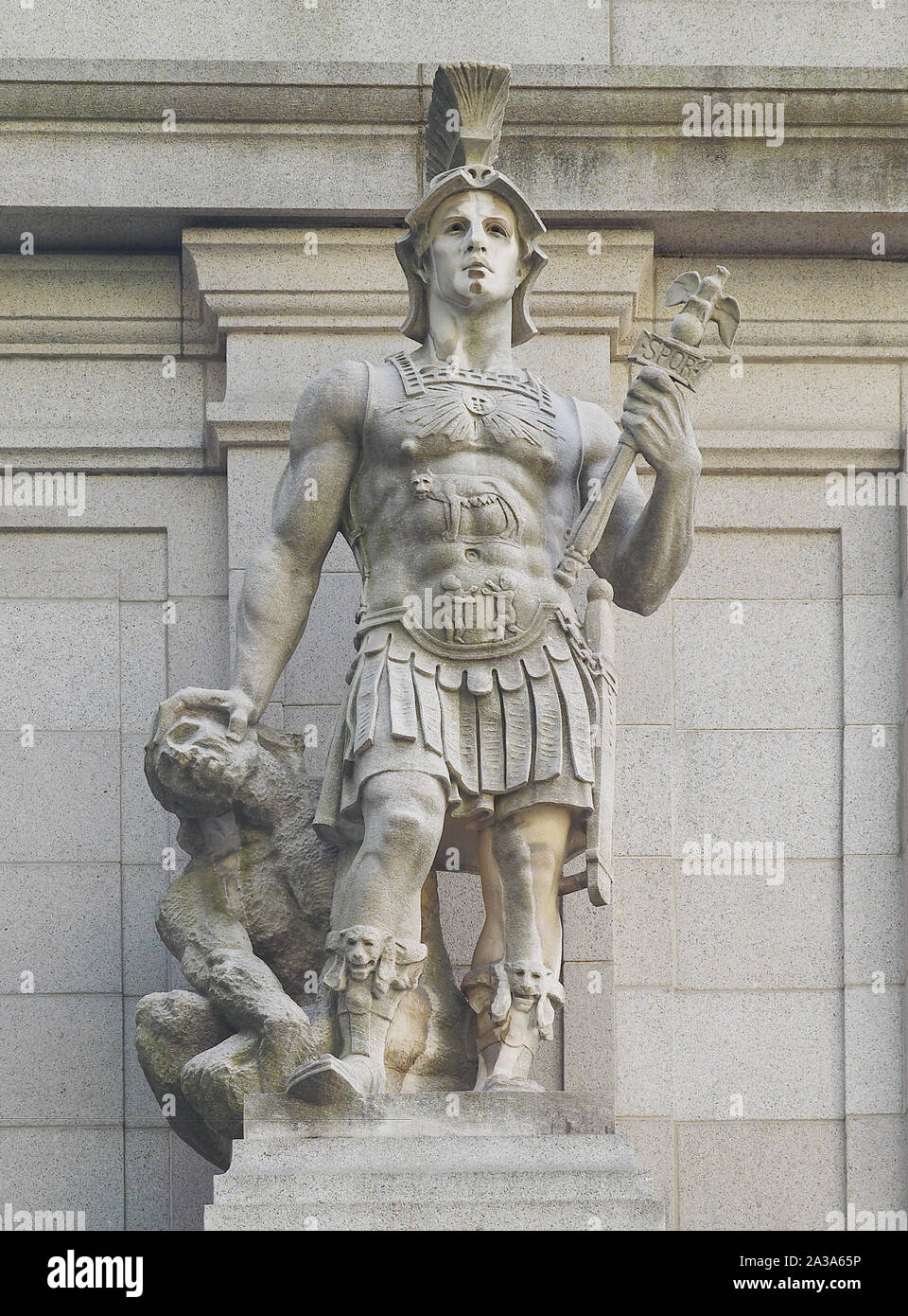Sculpture Seafaring Nations, Rome located on exterior façade of