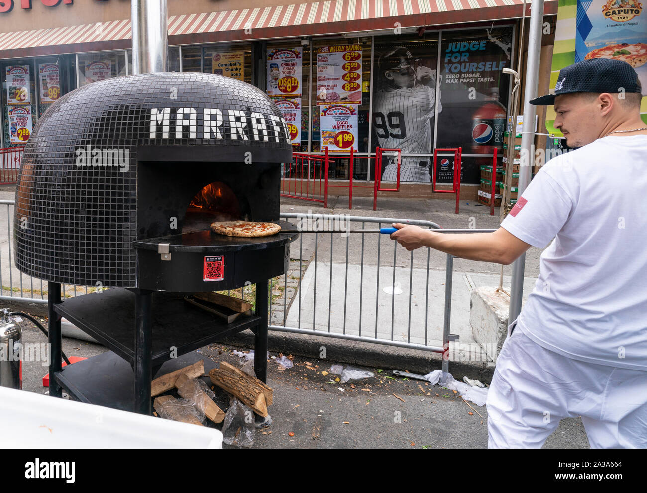 New York, NY October 6, 2019 Chefs of Sorbillo Pizzeria from New
