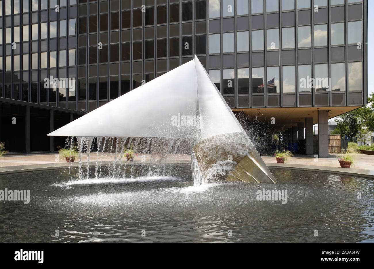 Sculpture Voyage of Ulysses located at front plaza exterior, James A