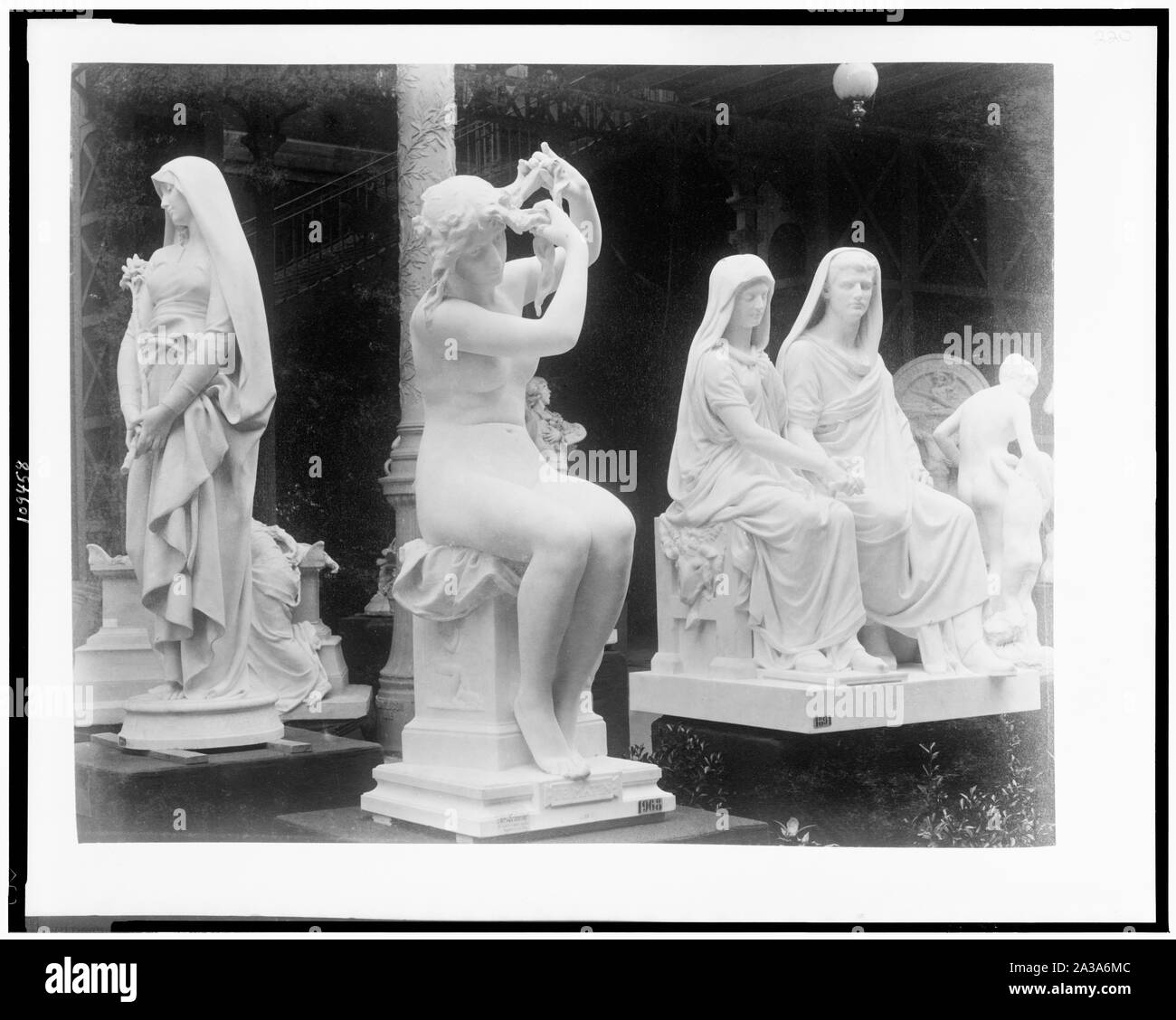 Sculpture exhibited in Palace of Fine Arts, Paris Exposition, 1889 Stock Photo