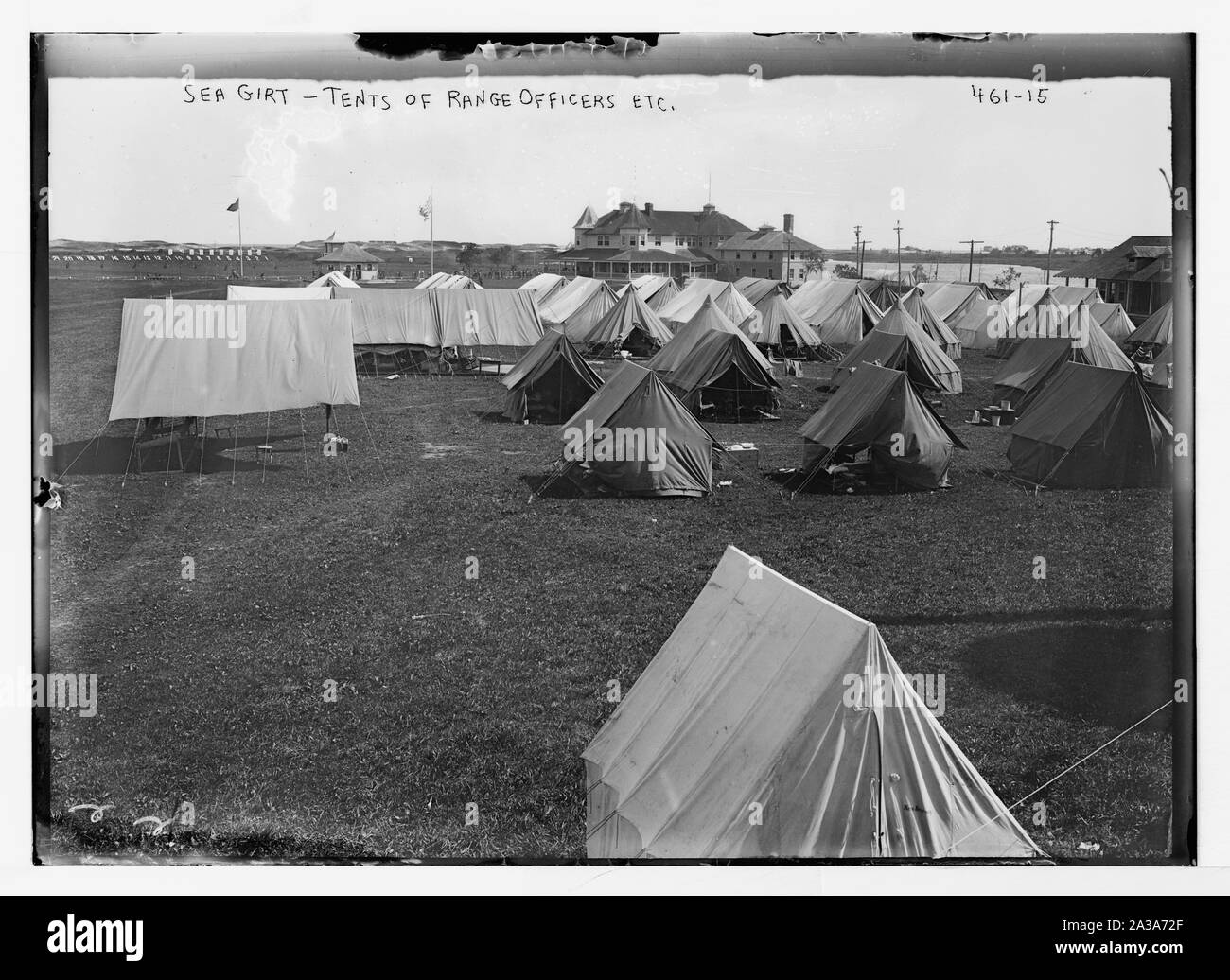 Sea Girt, tents of range officers etc Stock Photo Alamy
