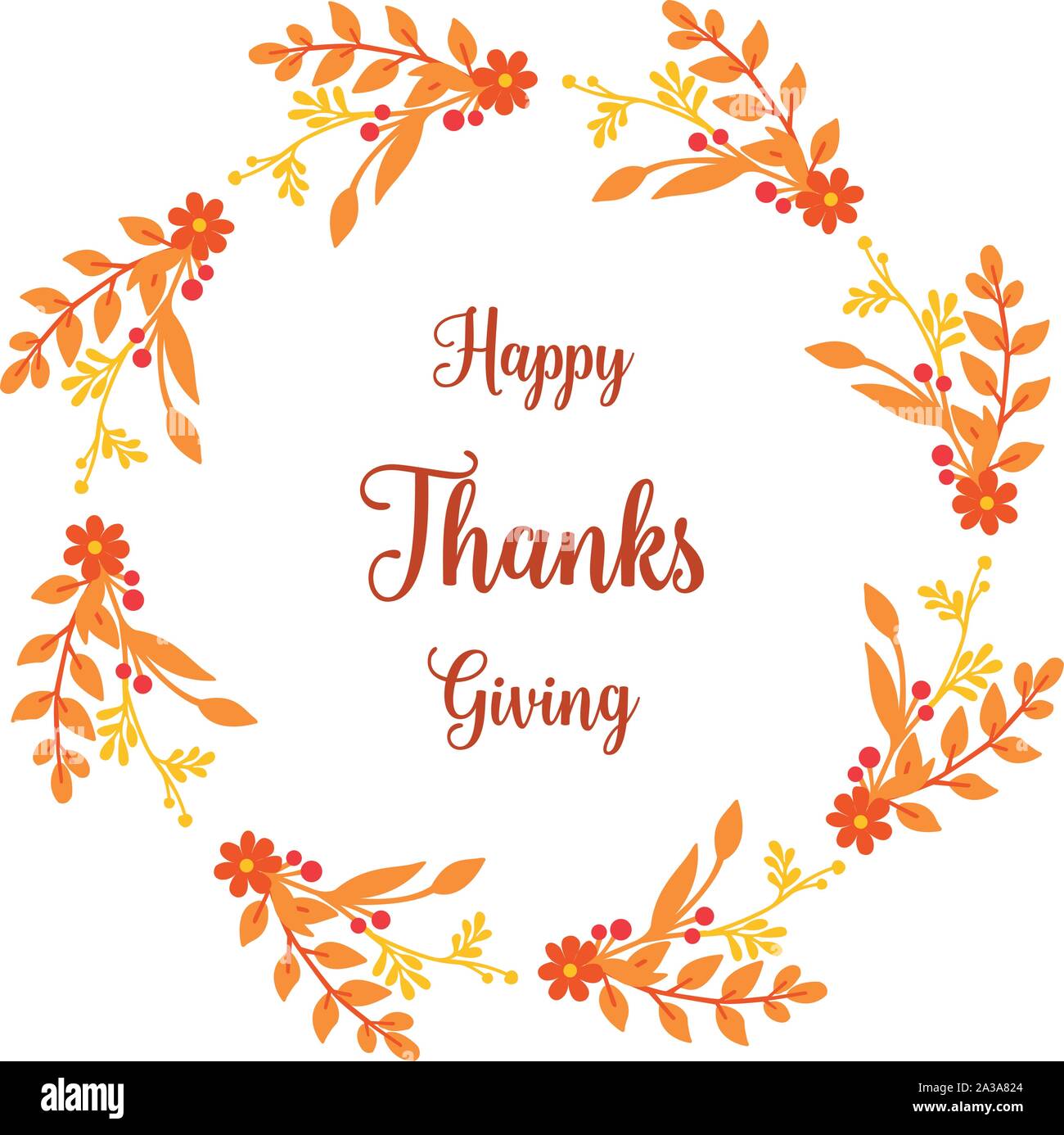 Design of card thanksgiving, with realistic autumn leaves frame. Vector ...
