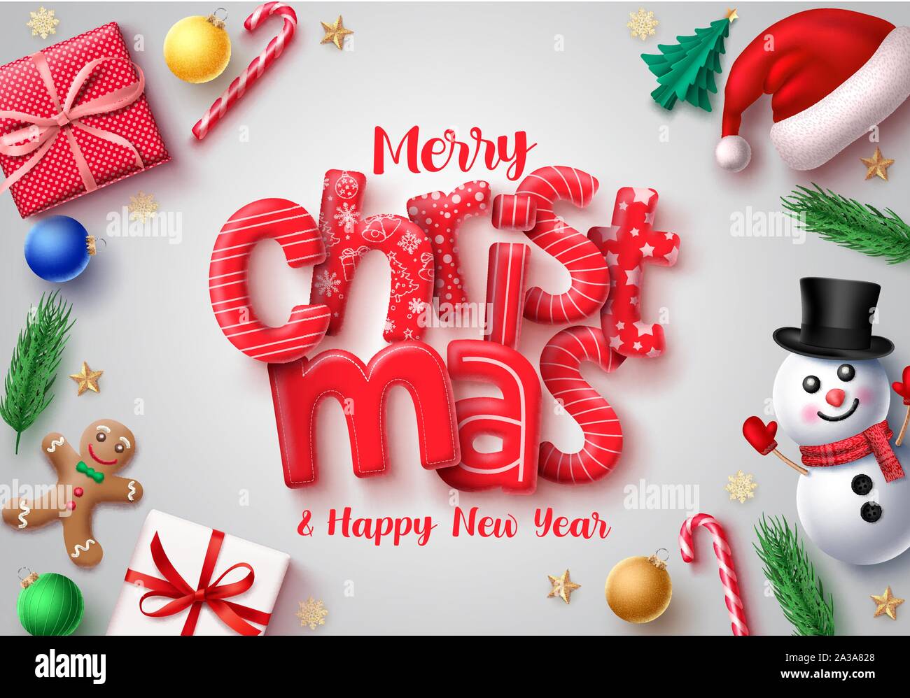 Christmas Vector Banner Design Merry Christmas And Happy New Year