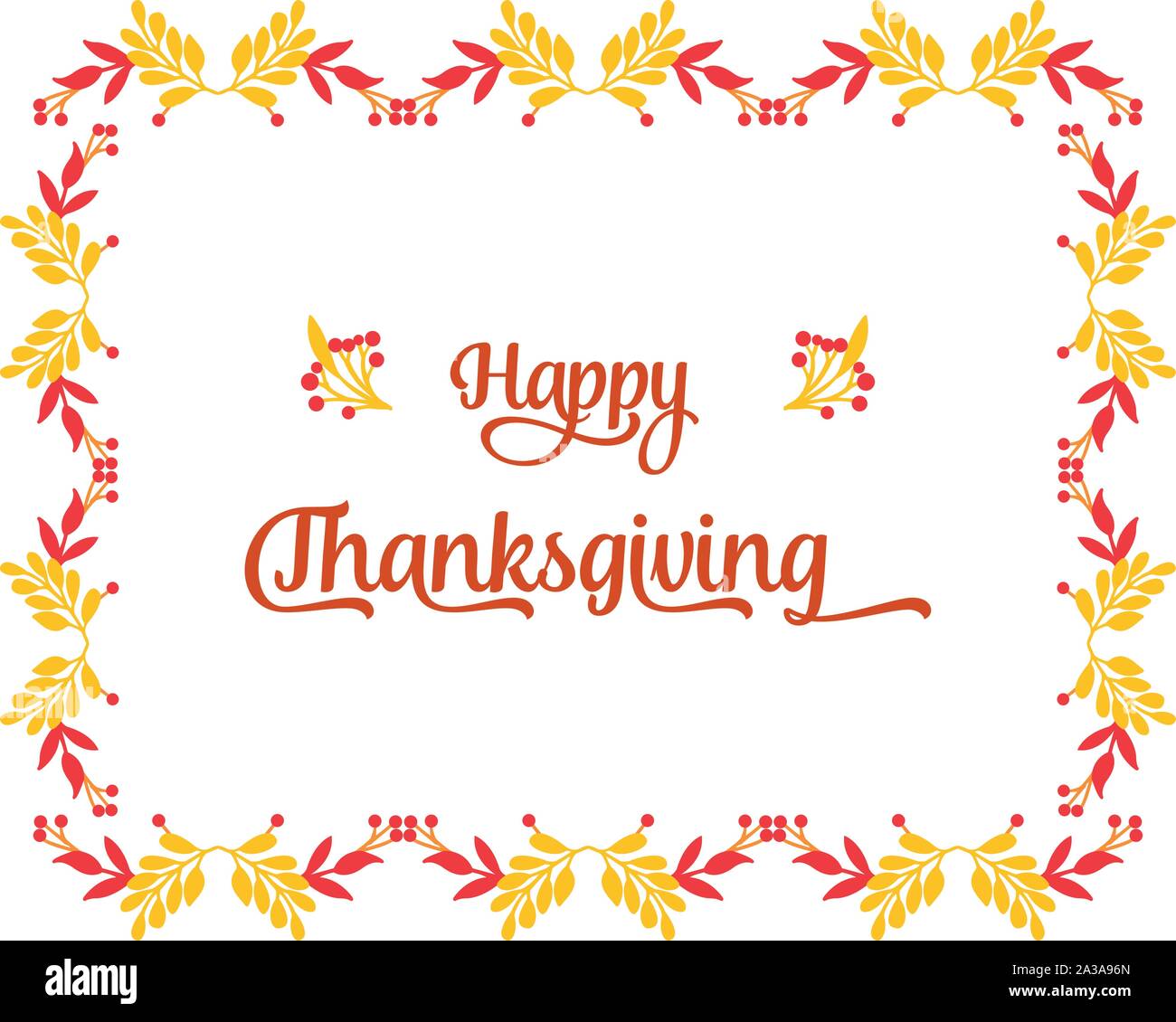 Design card thanksgiving, with wallpaper of autumn leaves frame. Vector ...
