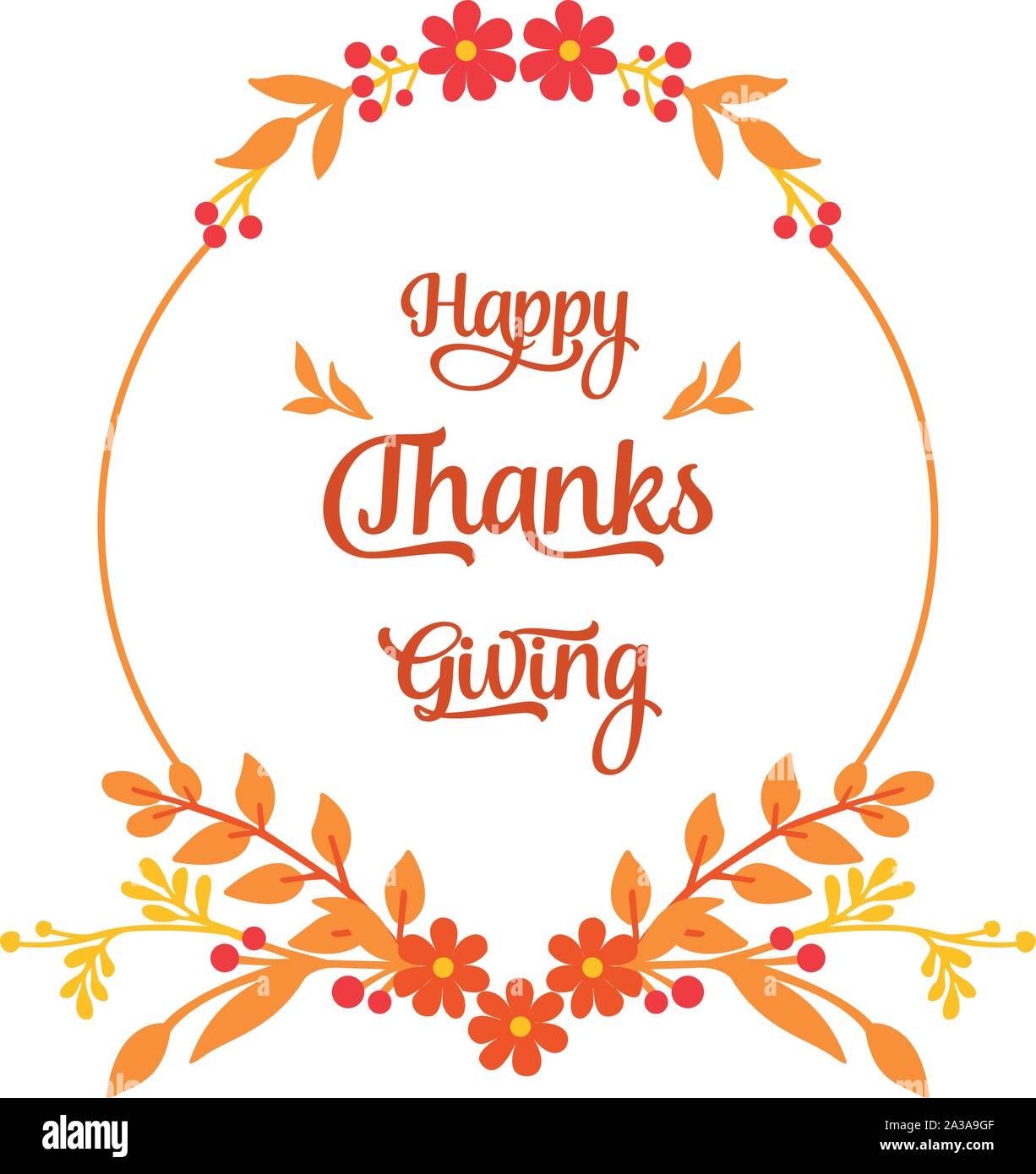 Ornate of card thanksgiving, with shape of autumn leaves frame ...