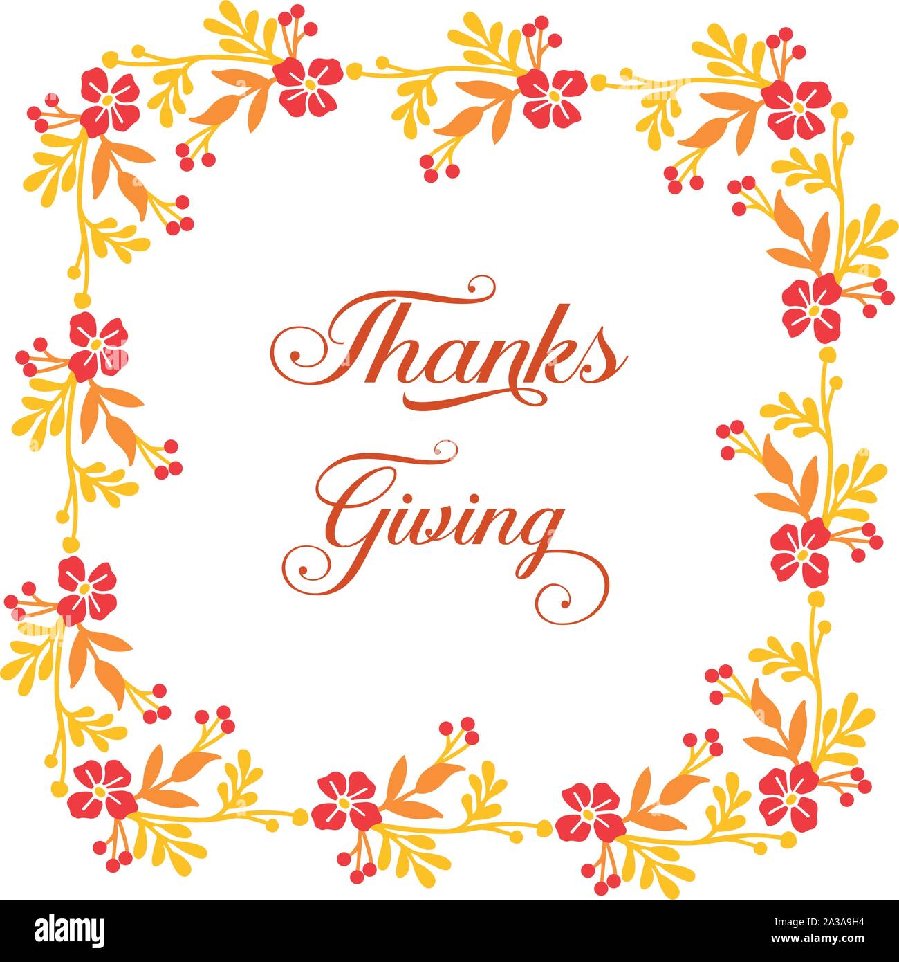 Design beautiful card thanksgiving, with ornament of autumn leaves ...